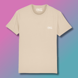 T-shirt DM CATHOLIQUE en couleur sable sur www.dmsacredesign.fr
