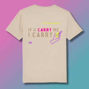 T-SHIRT CATHO DM, If You Carry en couleur sable sur www.dmsacredesign.fr