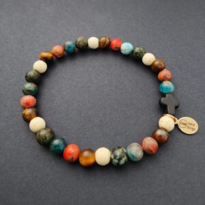 Bracelet Catholique 5 Continents Mission sur www.dmsacredesign.fr
