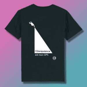 T-shirt CATHO DM GPS en couleur noir sur www.dmsacredesign.fr