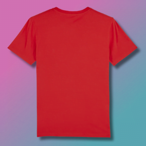 T-shirt DM CATHOLIQUE en couleur rouge sur www.dmsacredesign.fr