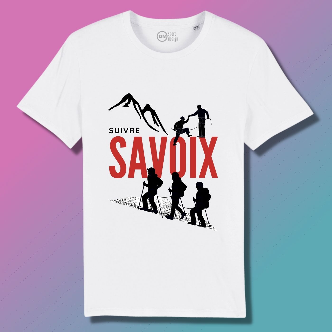 T-shirt CATHO DM Savoix en couleur blanc sur www.dmsacredesign.fr