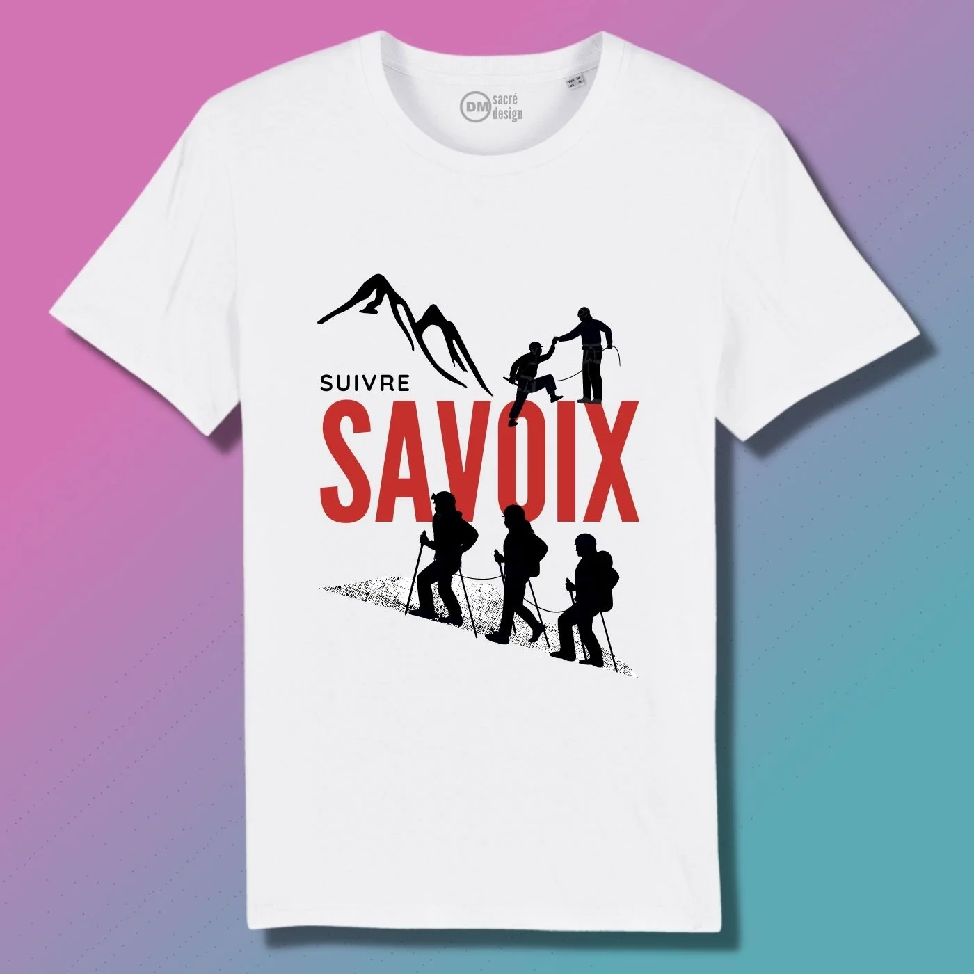 T-shirt CATHO DM Savoix en couleur blanc sur www.dmsacredesign.fr